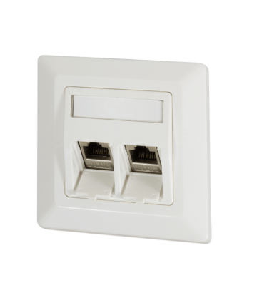 Placa frontal Keystone, color marfil