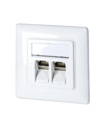 Placa frontal Keystone, blanca