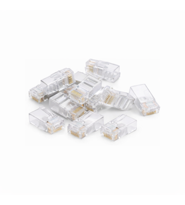 Conector pasante DANICOM UTP CAT6 RJ45 - Núcleo pasante flexible - 10 unidades