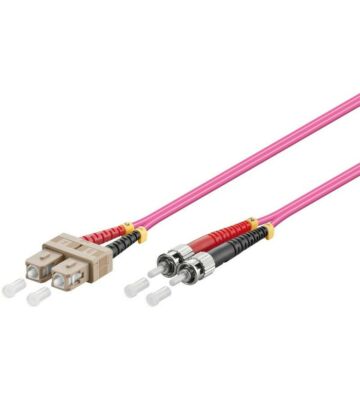 Cable de fibra óptica SC-ST OM4 de 1 m
